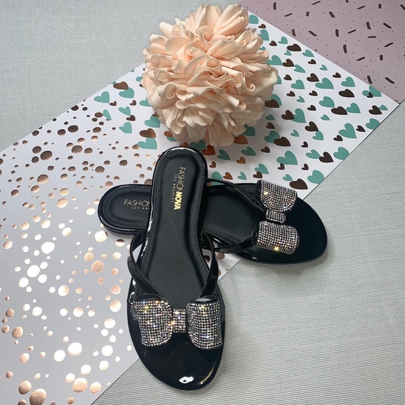 Fashion Nova’ Not Responsible Flat Sandals - Picture 1 of 10